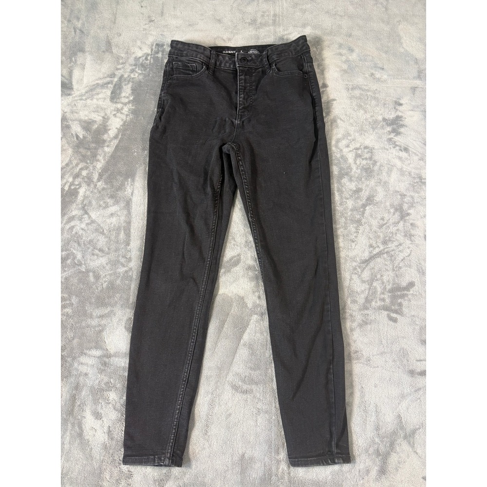 Old Navy Women Rockstar Super Skinny Jeans 6 Short Black Secret Slim Pockets